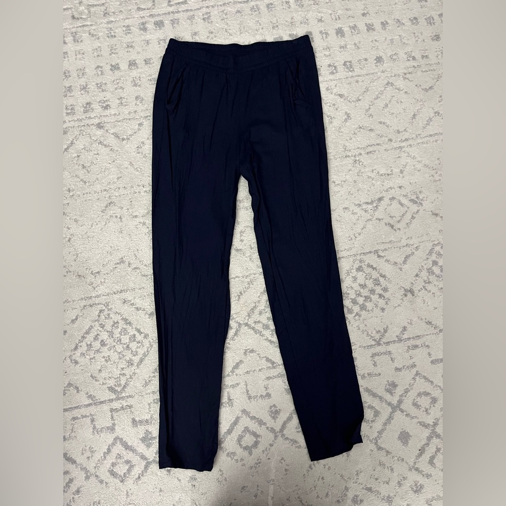 H&M blue straight leg pants, size 4